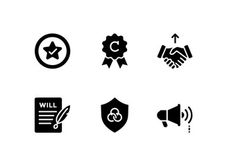 Notarization Certification Power of Attorney Will Trust Legal Notice Minimal Icon Set