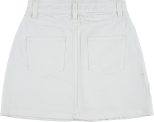 Simple white a line skirt isolated on transparent background