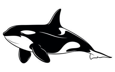 Naklejka premium Majestic blue whale illustration in vibrant cmyk colors