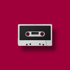 Colorful retro cassette tapes arranged over vibrant backgrounds, creating a nostalgic 80s and 90s aesthetic with bold, playful design. Imagen hecha con 3D