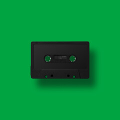 Obraz premium Colorful retro cassette tapes arranged over vibrant backgrounds, creating a nostalgic 80s and 90s aesthetic with bold, playful design. Imagen hecha con 3D