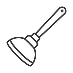 plunger icon vector in trendy flat design
