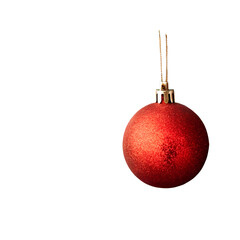 red christmas ball isolated
