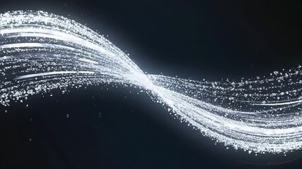 abstract blue background with waves lights background - Powered by Adobe