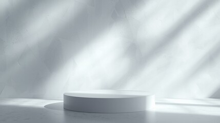 Modern 3D Podium on White Background