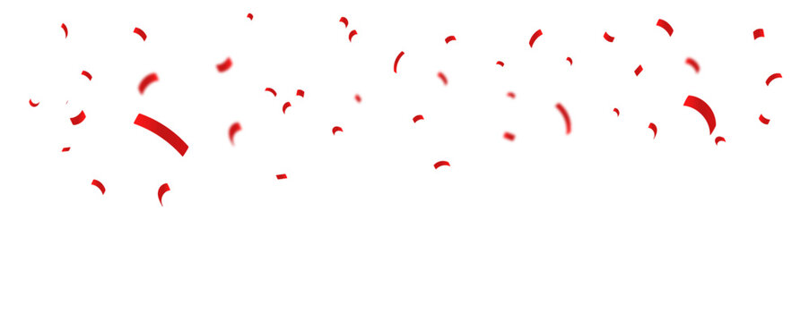 red confetti falling with blur vector 