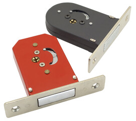 two lock mechanism on white background
