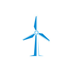 Sustainable Wind Turbine Icon for Clean Renewable Energy and Eco-Friendly Power Generation Design
