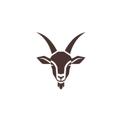 Geometric Goat Head Logo Design in Minimal Modern Style for Branding, Mascot, Badge, or Identity Use