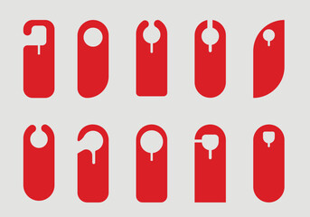 Door Hanger Tag Vector Blank Template Design