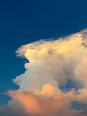 White Cumulus Clouds in Blue Sky