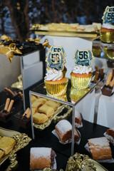 Dessert table celebrating 56th generation graduation event