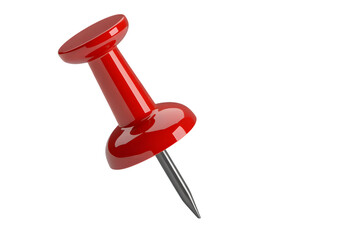  red push pin  . Isolated on transparent background, png