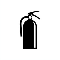 Fire Extinguisher Safety Equipment Silhouette Icon
