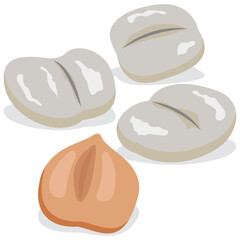 ice apple tender kernel, palmyra palm.