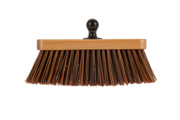 brown broom. Isolated on transparent background, png