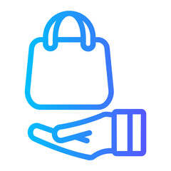 shopping basket gradient icon