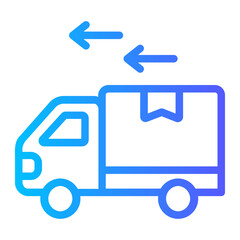 delivery truck gradient icon