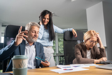 Team discussion showing conflict and frustration during review of bad performance