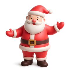Obraz premium 3d visualization of Santa character in cartoon style isolated