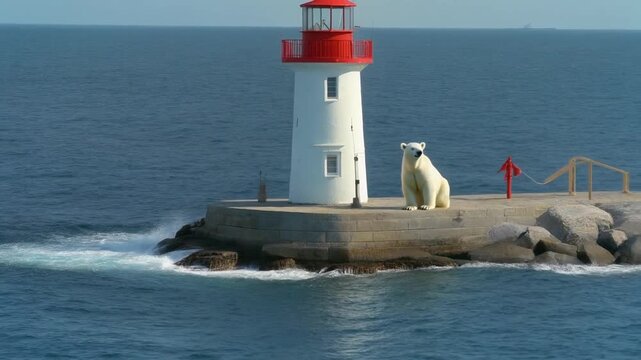 Bei einem Leuchtturm