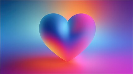 digital art design of gradient heart on a gradient background 