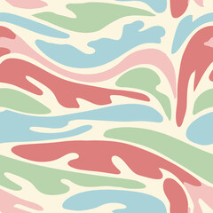 Abstract colorful pastel shapes seamless pattern