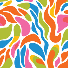 Naklejka premium Abstract colorful wavy pattern with geometric shapes background