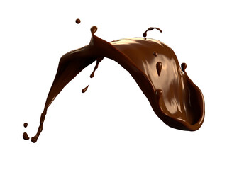 溶けたチョコレートの3Dイラスト