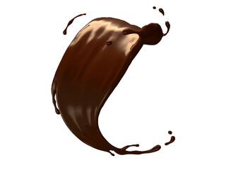 溶けたチョコレートの3Dイラスト