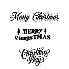 Merry Christmas Reindeer Typography