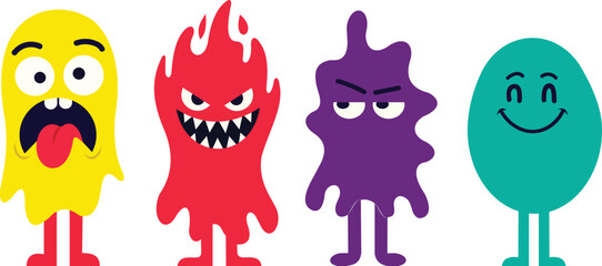 red and black cats funny shape