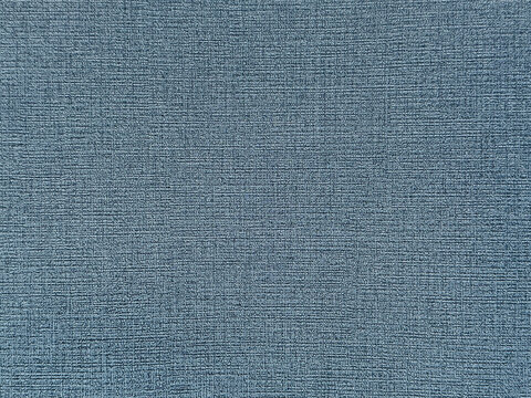 Close up of blue linen wallpaper or fabric. Graphic background. Red micro linen and denim pattern seamless background texture.