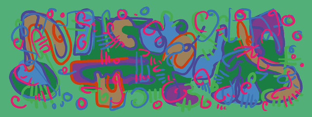 Abstract image for printing. Picture for modern interiors. The picture is painted by hand on a tablet. © neurostructure