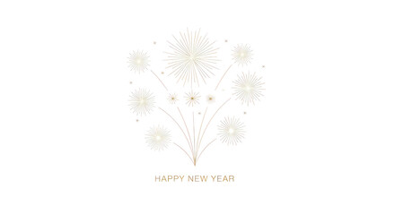 Obraz premium Fireworks Burst Radiant New Year Celebration isolated on a transparent background.