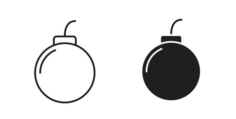 Bomb icons silhouettes. Vector elements for design. © Hunt