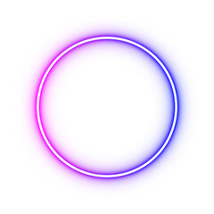 Neon gradient pink and blue glowing circle
