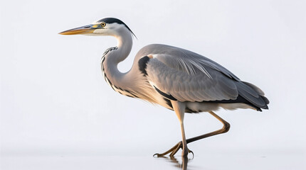 Obraz premium heron bird isolated on white background