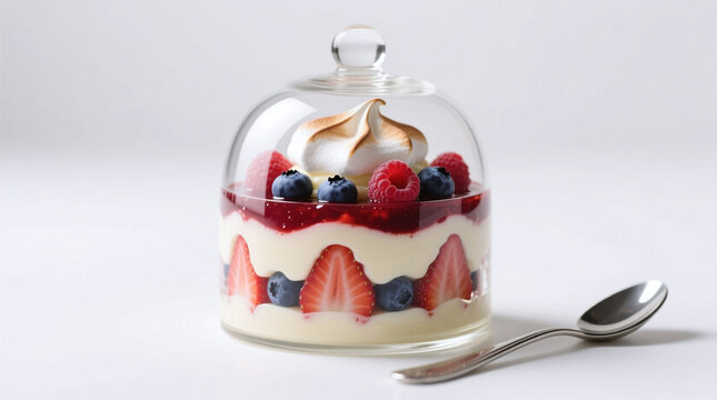 parfait isolated on white background
