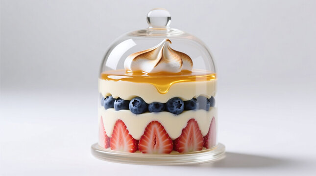 parfait isolated on white background