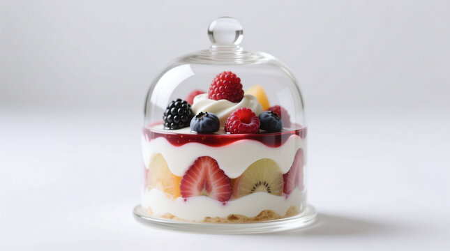 parfait isolated on white background