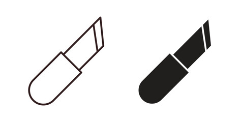 Cutter icons silhouettes. Vector elements for design.