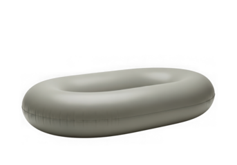 Inflatable oval air cushion isolated on transparent background