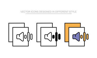 Audio File vector design in modern and trendy style icon