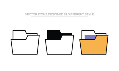 Folder vector design in modern and trendy style icon