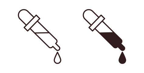 Dropper icons silhouettes. Vector elements for design.