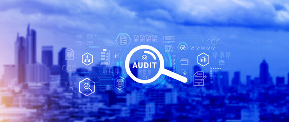Business Audit concept. check and evaluate financial statement, Financial auditing concept, Audit...