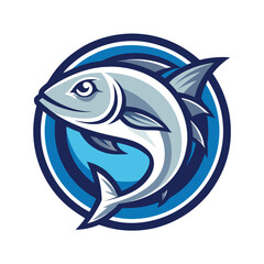 Modern clean fish logo design with smooth curves