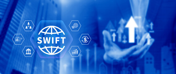 SWIFT. Society for Worldwide Interbank Financial Telecommunications, online payment and financial...