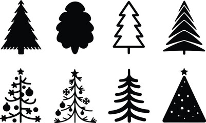 Christmas Tree Icon Set Christmas Tree Icon SetXmas Pine Tree Icon Pack
